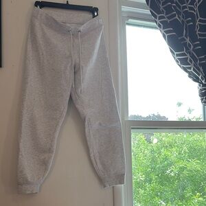 DKNY Gray Track Pants with Elastic Cuffs